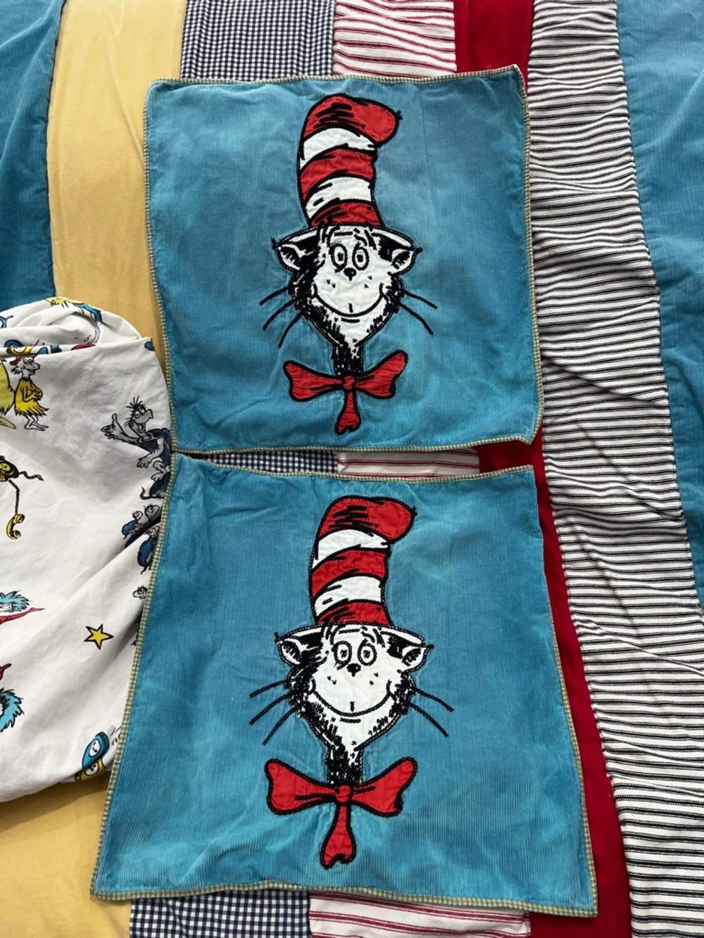 Pottery Barn Kids & Dr. Seuss 5 PCs. Set Bending Comforter Sheets Shams Sz Twin - Picture 5 of 14
